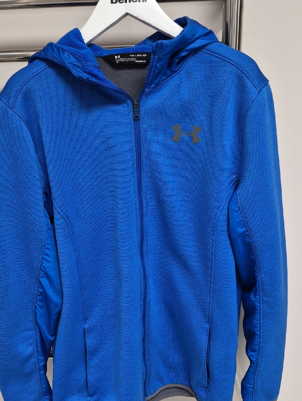 Under Armour Blue Hooded ColdGear Full-Zip Pullover